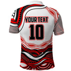Personalized St George Illawarra Dragons Polo Shirt Aboriginal Dot Art - Dreamtime Rugby Mascot