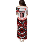 Personalized St George Illawarra Dragons Puletasi Aboriginal Dot Art - Dreamtime Rugby Mascot