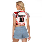 Personalized St George Illawarra Dragons Raglan Cropped T Shirt Aboriginal Dot Art - Dreamtime Rugby Mascot