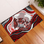 Personalized St George Illawarra Dragons Rubber Doormat Aboriginal Dot Art - Dreamtime Rugby Mascot