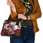 Personalized St George Illawarra Dragons Shoulder Handbag Aboriginal Dot Art - Dreamtime Rugby Mascot