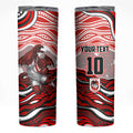 Personalized St George Illawarra Dragons Skinny Tumbler Aboriginal Dot Art - Dreamtime Rugby Mascot