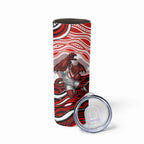 Personalized St George Illawarra Dragons Skinny Tumbler Aboriginal Dot Art - Dreamtime Rugby Mascot