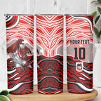 Personalized St George Illawarra Dragons Skinny Tumbler Aboriginal Dot Art - Dreamtime Rugby Mascot