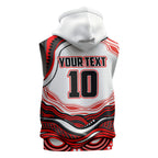 Personalized St George Illawarra Dragons Sleeveless Hoodie Aboriginal Dot Art - Dreamtime Rugby Mascot