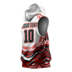 Personalized St George Illawarra Dragons Sleeveless Hoodie Aboriginal Dot Art - Dreamtime Rugby Mascot
