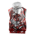 Personalized St George Illawarra Dragons Sleeveless Zip Hoodie Aboriginal Dot Art - Dreamtime Rugby Mascot