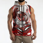 Personalized St George Illawarra Dragons Sleeveless Zip Hoodie Aboriginal Dot Art - Dreamtime Rugby Mascot
