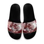 Personalized St George Illawarra Dragons Slide Sandals Aboriginal Dot Art - Dreamtime Rugby Mascot
