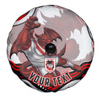 Personalized St George Illawarra Dragons Spare Tire Cover Aboriginal Dot Art - Dreamtime Rugby Mascot