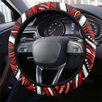 St George Illawarra Dragons Steering Wheel Cover Aboriginal Dot Art - Dreamtime Rugby Mascot
