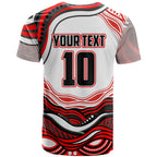 Personalized St George Illawarra Dragons T Shirt Aboriginal Dot Art - Dreamtime Rugby Mascot