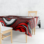 Personalized St George Illawarra Dragons Tablecloth Aboriginal Dot Art - Dreamtime Rugby Mascot