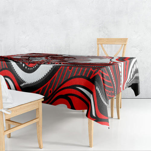 Personalized St George Illawarra Dragons Tablecloth Aboriginal Dot Art - Dreamtime Rugby Mascot