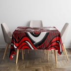 Personalized St George Illawarra Dragons Tablecloth Aboriginal Dot Art - Dreamtime Rugby Mascot