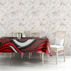 Personalized St George Illawarra Dragons Tablecloth Aboriginal Dot Art - Dreamtime Rugby Mascot