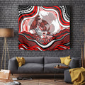 Personalized St George Illawarra Dragons Tapestry Aboriginal Dot Art - Dreamtime Rugby Mascot