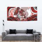 Personalized St George Illawarra Dragons Tapestry Aboriginal Dot Art - Dreamtime Rugby Mascot