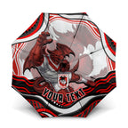 Personalized St George Illawarra Dragons Umbrella Aboriginal Dot Art - Dreamtime Rugby Mascot