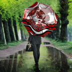 Personalized St George Illawarra Dragons Umbrella Aboriginal Dot Art - Dreamtime Rugby Mascot