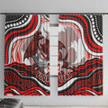 Personalized St George Illawarra Dragons Window Curtain Aboriginal Dot Art - Dreamtime Rugby Mascot