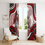 Personalized St George Illawarra Dragons Window Curtain Aboriginal Dot Art - Dreamtime Rugby Mascot