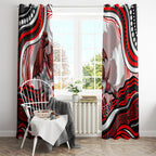 Personalized St George Illawarra Dragons Window Curtain Aboriginal Dot Art - Dreamtime Rugby Mascot