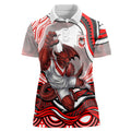 Personalized St George Illawarra Dragons Women Polo Shirt Aboriginal Dot Art - Dreamtime Rugby Mascot