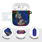 Personalized New Zealand Warriors AirPods Case Aboriginal Dot Art - Dreamtime Rugby Mascot