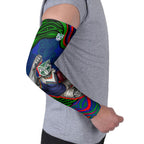 Personalized New Zealand Warriors Arm Sleeves Aboriginal Dot Art - Dreamtime Rugby Mascot