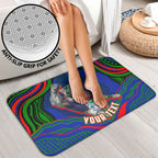 Personalized New Zealand Warriors Bathroom Set Aboriginal Dot Art - Dreamtime Rugby Mascot