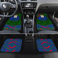 Personalized New Zealand Warriors Car Mats Aboriginal Dot Art - Dreamtime Rugby Mascot