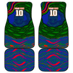 Personalized New Zealand Warriors Car Mats Aboriginal Dot Art - Dreamtime Rugby Mascot