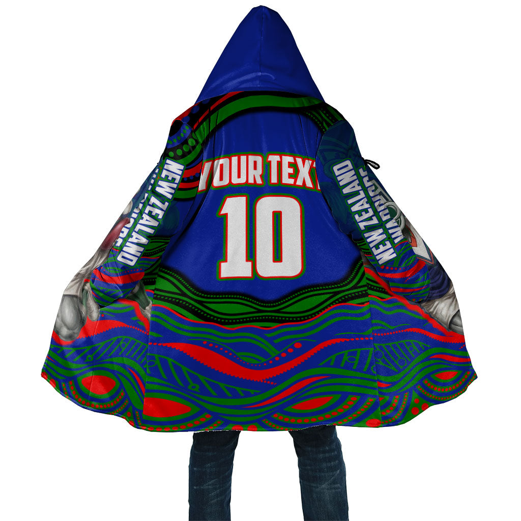 Personalized New Zealand Warriors Cloak Aboriginal Dot Art - Dreamtime Rugby Mascot