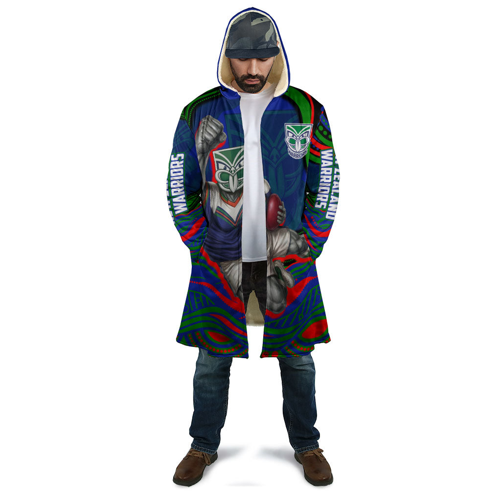Personalized New Zealand Warriors Cloak Aboriginal Dot Art - Dreamtime Rugby Mascot