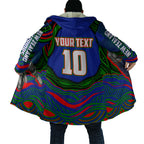 Personalized New Zealand Warriors Cloak Aboriginal Dot Art - Dreamtime Rugby Mascot