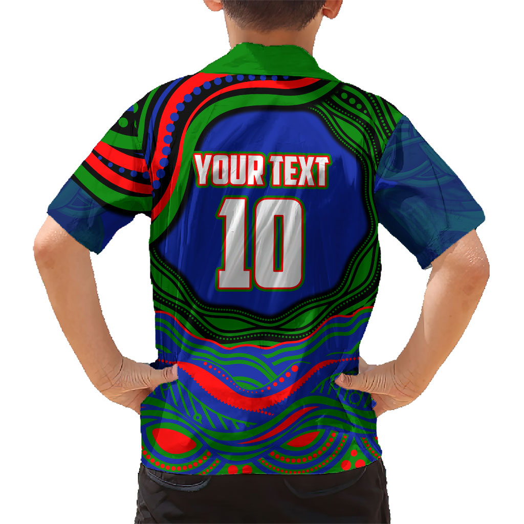 Personalized New Zealand Warriors Family Matching Tank Maxi Dress and Hawaiian Shirt Aboriginal Dot Art - Dreamtime Rugby Mascot