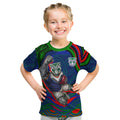Personalized New Zealand Warriors Kid T Shirt Aboriginal Dot Art - Dreamtime Rugby Mascot