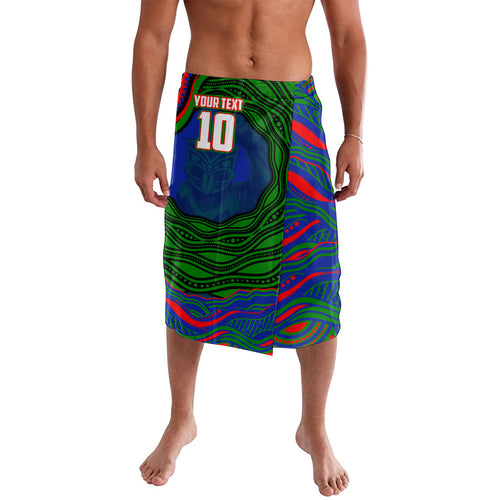 Personalized New Zealand Warriors Lavalava Aboriginal Dot Art - Dreamtime Rugby Mascot
