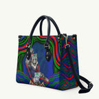 Personalized New Zealand Warriors Leather Bag Aboriginal Dot Art - Dreamtime Rugby Mascot