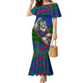 Personalized New Zealand Warriors Mermaid Dress Aboriginal Dot Art - Dreamtime Rugby Mascot