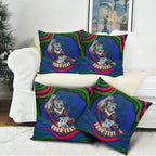 Personalized New Zealand Warriors Pillow Cover Aboriginal Dot Art - Dreamtime Rugby Mascot