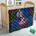 Personalized New Zealand Warriors Quilt Aboriginal Dot Art - Dreamtime Rugby Mascot