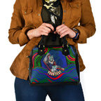 Personalized New Zealand Warriors Shoulder Handbag Aboriginal Dot Art - Dreamtime Rugby Mascot