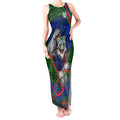 Personalized New Zealand Warriors Tank Maxi Dress Aboriginal Dot Art - Dreamtime Rugby Mascot
