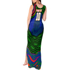 Personalized New Zealand Warriors Tank Maxi Dress Aboriginal Dot Art - Dreamtime Rugby Mascot