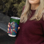 Personalized New Zealand Warriors Tumbler Cup Aboriginal Dot Art - Dreamtime Rugby Mascot