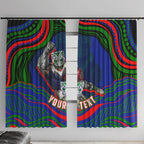 Personalized New Zealand Warriors Window Curtain Aboriginal Dot Art - Dreamtime Rugby Mascot