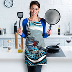 Personalized Cronulla Sutherland Sharks Apron Aboriginal Dot Art - Dreamtime Rugby Mascot