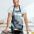 Personalized Cronulla Sutherland Sharks Apron Aboriginal Dot Art - Dreamtime Rugby Mascot